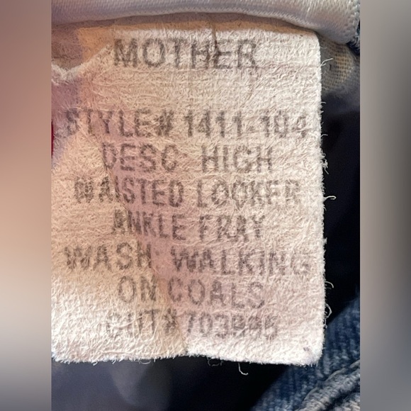 MOTHER Jeans Women’s Size 25 High Waisted Looker Ankle Fray in Walking on Coals - Picture 13 of 14